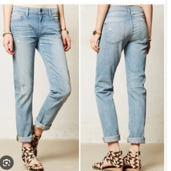 PILCRO and the LETTERPRESS ANTHROPOLOGIE Fit Hyphen jeans distressed light sz 29 - Picture 1 of 16